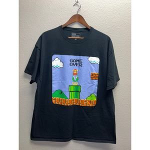 Super Mario bros Shirt Game Over Nintendo Video Game Graphic Balck tee 2XL